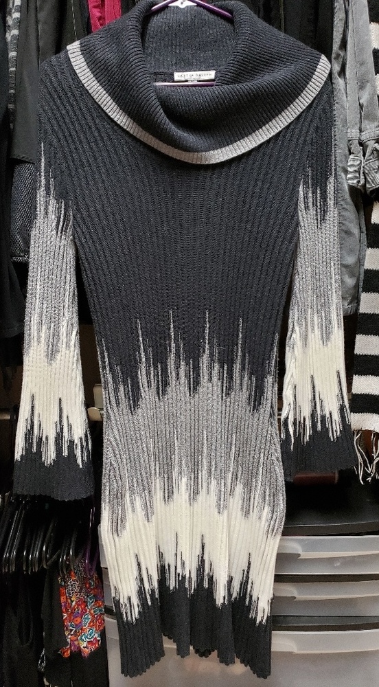 Sandra Darren long sleeve sweater dress size M